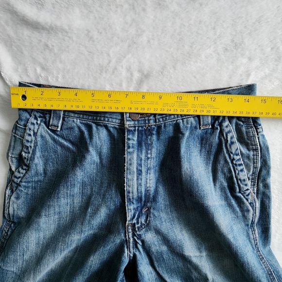 Vintage Eddie Bauer Carpenter Jeans Mens 29W 26L Denim Relaxed Straight Leg Blue - Picture 11 of 16
